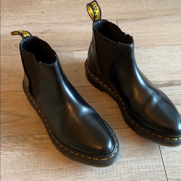 Doc Martens Bianca Black Boots Size 8 